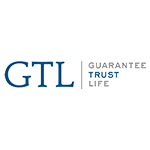HedgeGuard Senior Benefits Logo of Senior Insurance Services, featuring the acronym "gtl" in bold, dark blue letters next to the full company name in lighter blue.